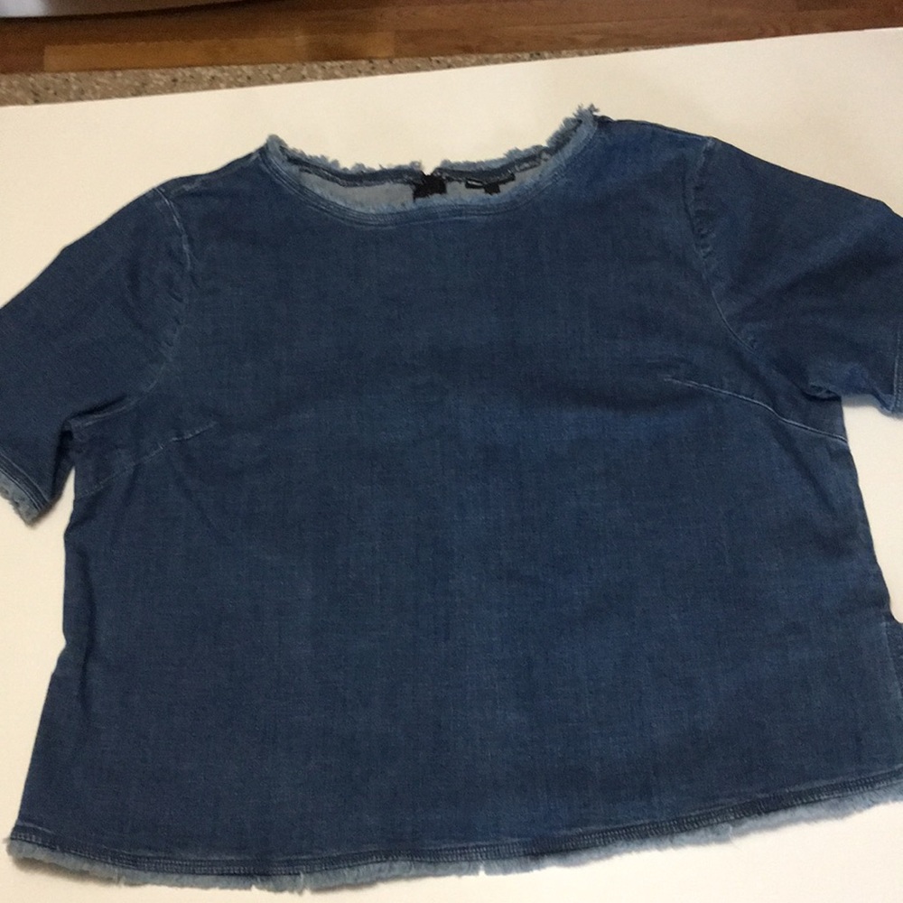 Women’s Lane Bryant size 22 Frayed Denim Shirt